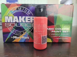 Makersource Acrylic Paint by Micro - Mark, Scarlet Red, 60ml