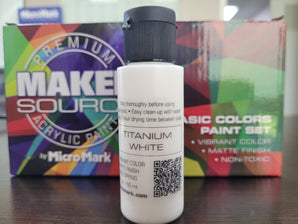 Makersource Acrylic Paint by Micro - Mark, Titanium White, 60ml