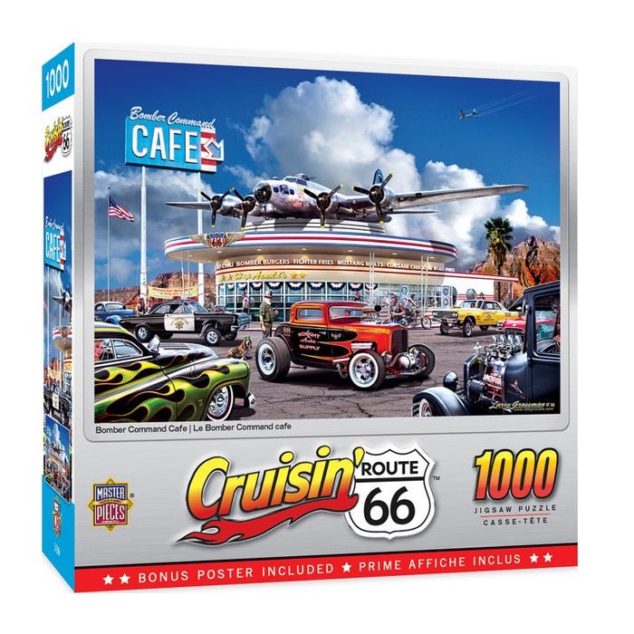 MasterPieces® Cruisin' Route 66 "Bomber Command Caf©" 1000 Piece Puzzle