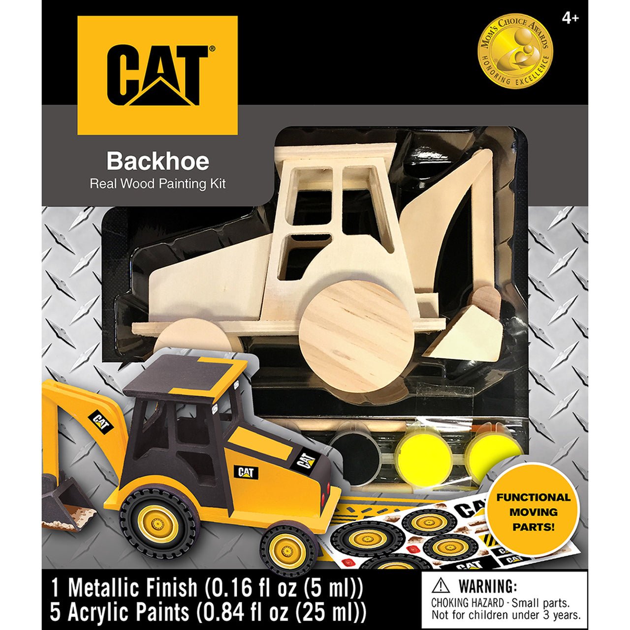 MasterPieces® Works of Ahhh...® Cat® Backhoe Wood Painting Set