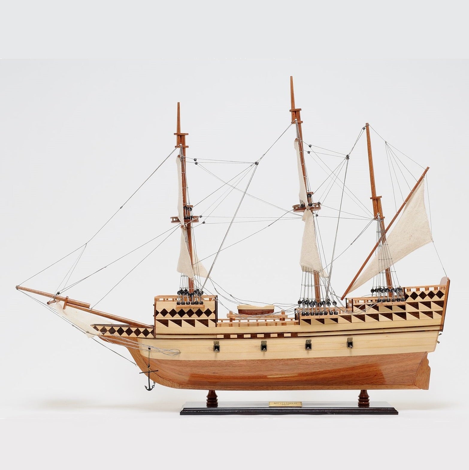 Mayflower Model Build Mayflower, Fully-Assembled Decorative Wood Model, Medium – Micro-Mark
