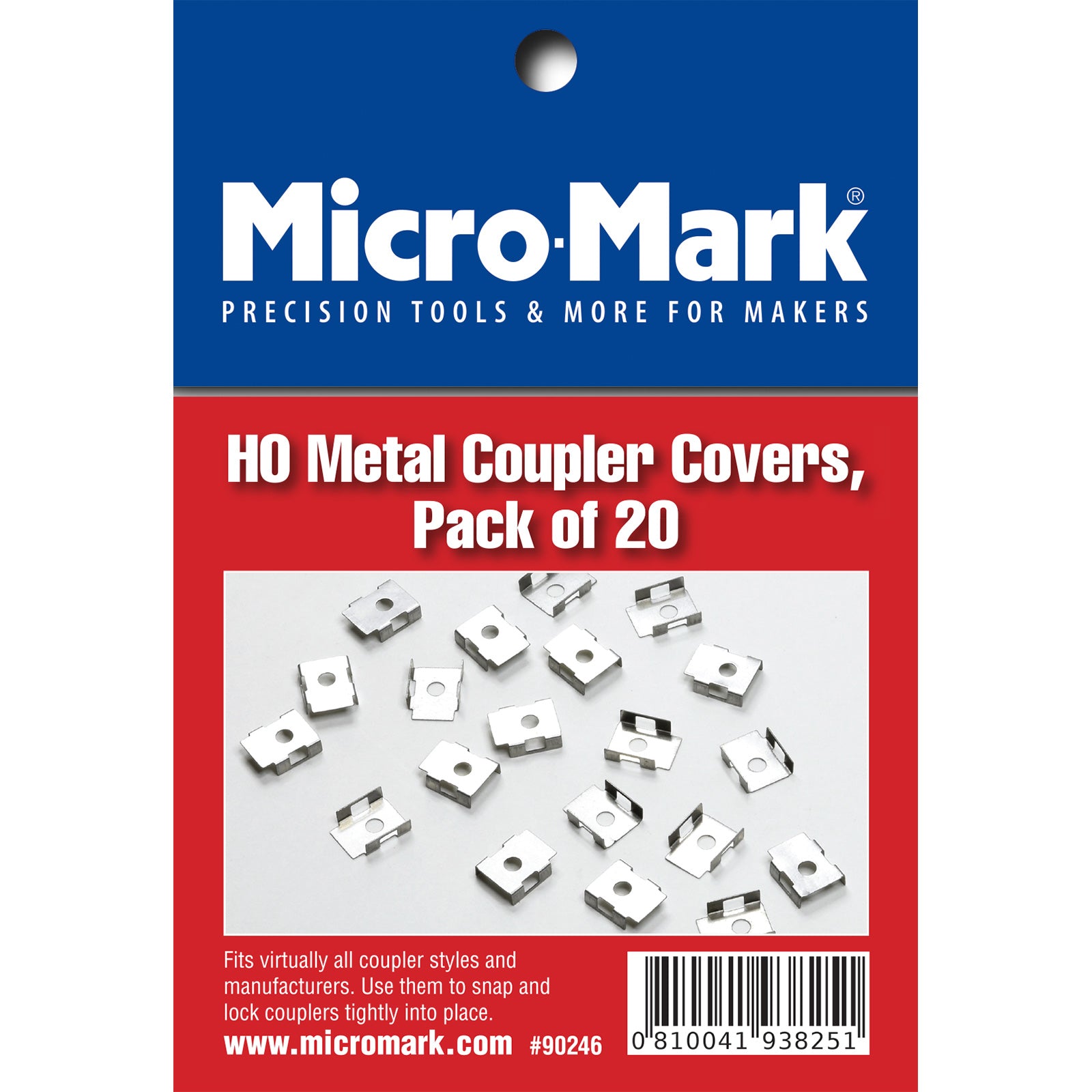 Metal Coupler Covers, HO Scale, by Scientific, Pack of 20