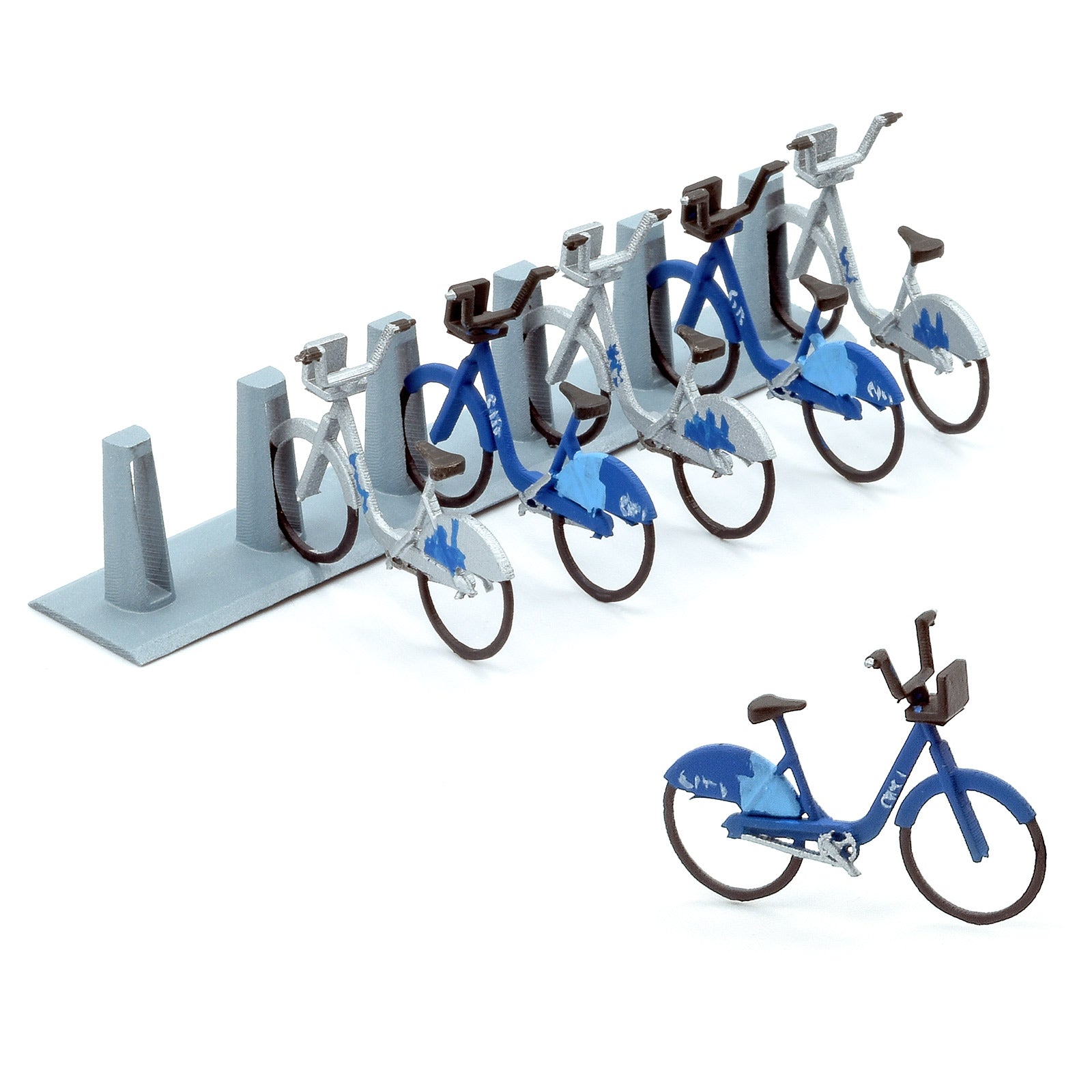Metropolitan Bike Share Bicycles, HO Scale, by Scientific - Micro - Mark Laser Model Kits