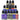 Collection of Micro Mark acrylic paint bottles in various colors on a white background