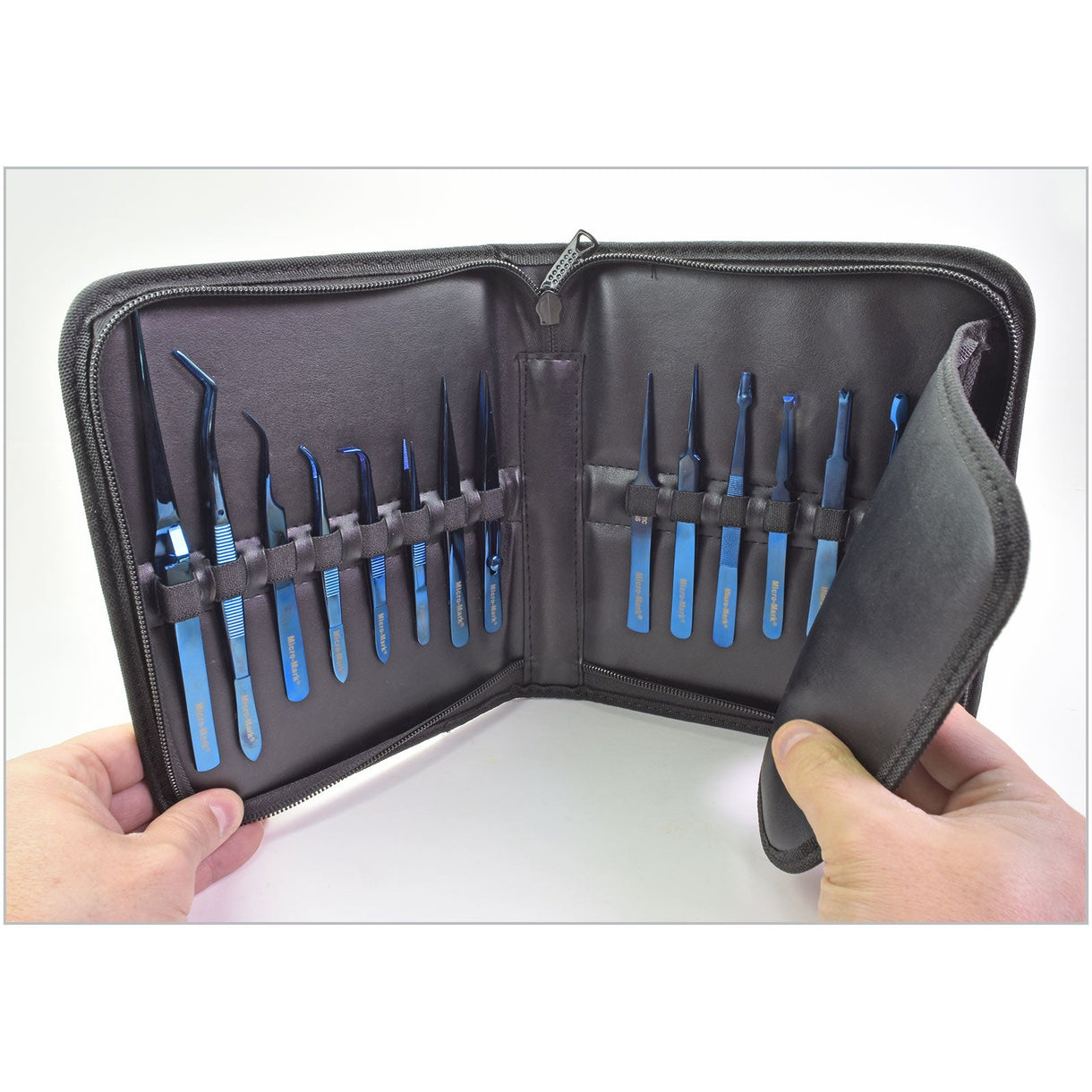 Titanium Tweezer Set | 15-Piece Tweezer Tool Kit | Micro-Mark