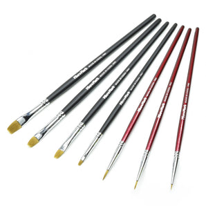 Micro-Mark 7-piece Flat Brush Set