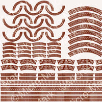Micro-Mark Aged Factory Brick Details, O Scale - 4pk