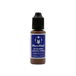 Micro-Mark Air Flat Brown Acrylic Paint, 20ml