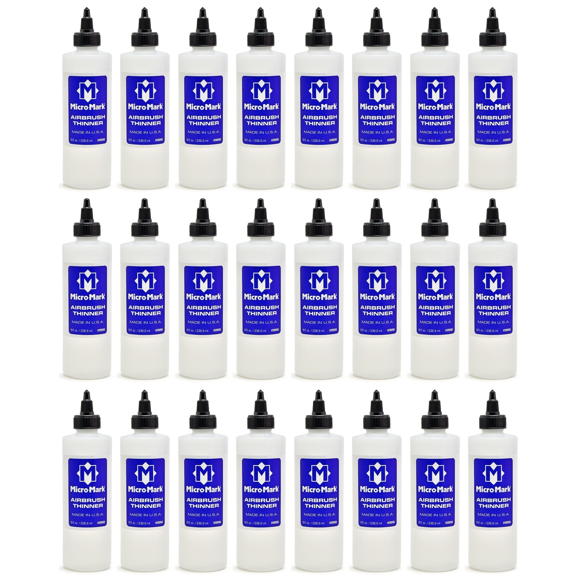Micro - Mark Airbrush Thinner, 24 Pack Case 8 oz bottles