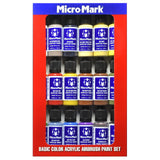 Micro - Mark Basic Color Acrylic Airbrush Paint Set