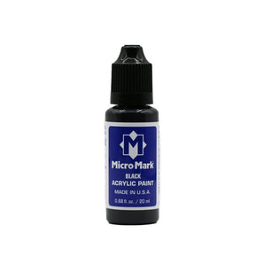 Micro-Mark Black Acrylic Paint, 20ml