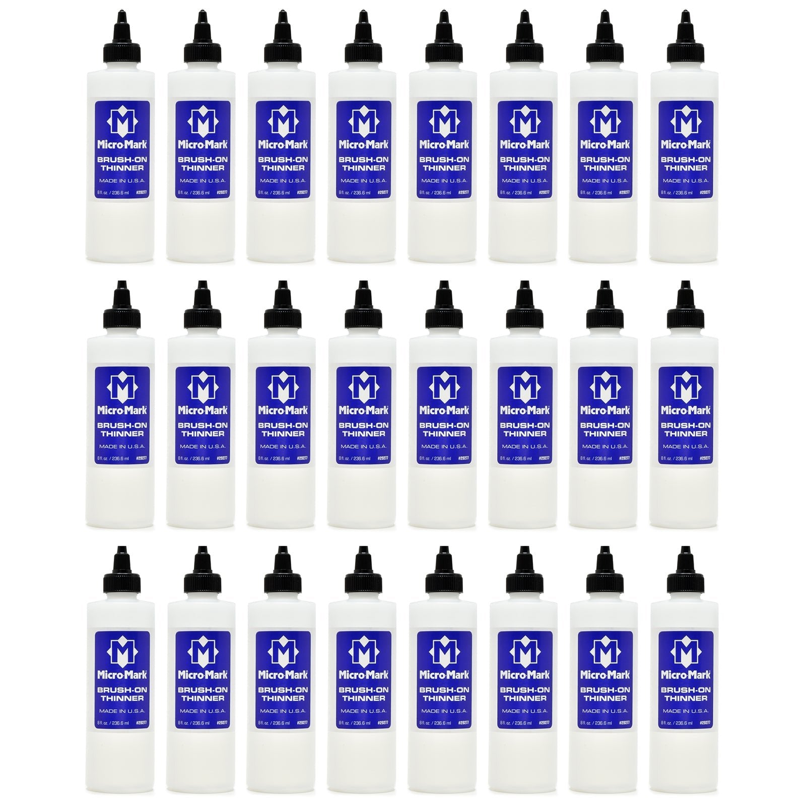 Micro - Mark Brush - on Thinner, 24 Pack Case 8 oz bottles