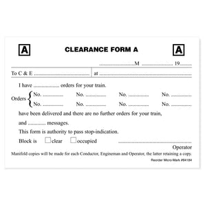 Clearance Form A (Pkg. of 5 Pads)