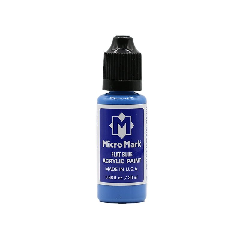 Flat Blue Hobby Paint 20ml | Water-Based Model Acrylic | Micro-Mark