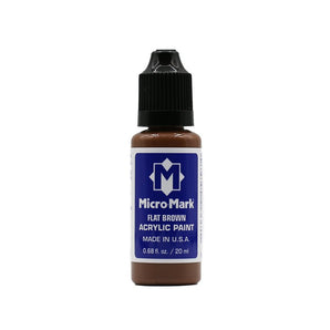 Micro-Mark Flat Brown Acrylic Paint, 20ml