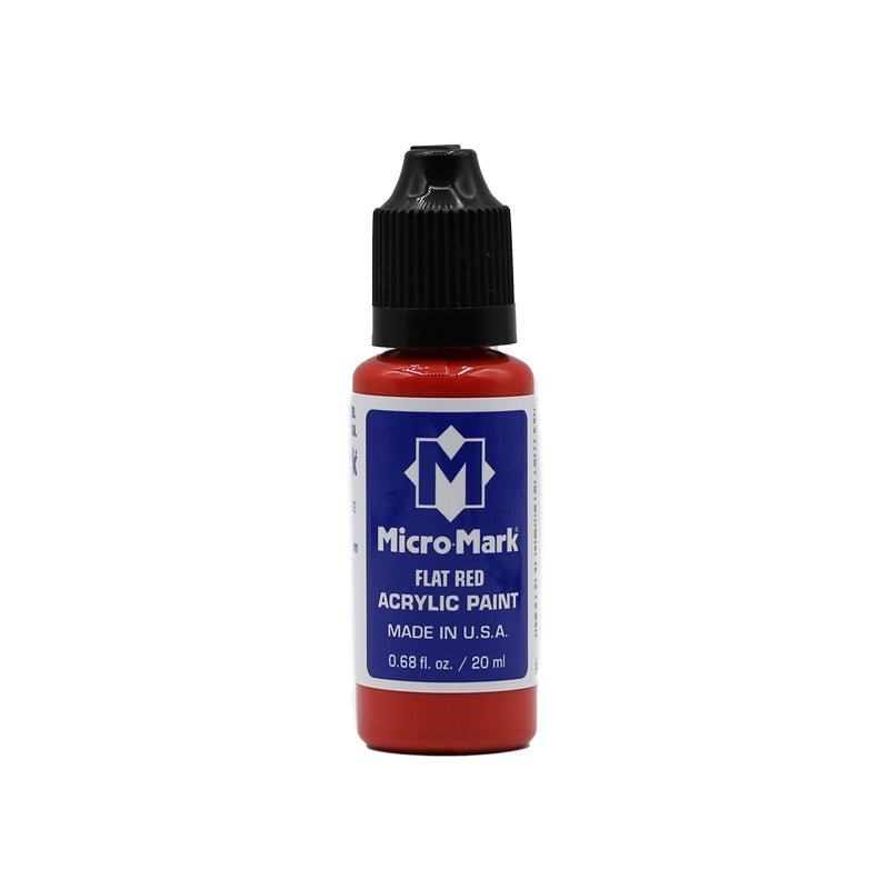 Micro - Mark Flat Red Acrylic Paint, 20ml - Micro - Mark Hobby Supplies