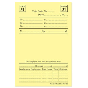 Form 31 (Pkg. of 5 Pads)