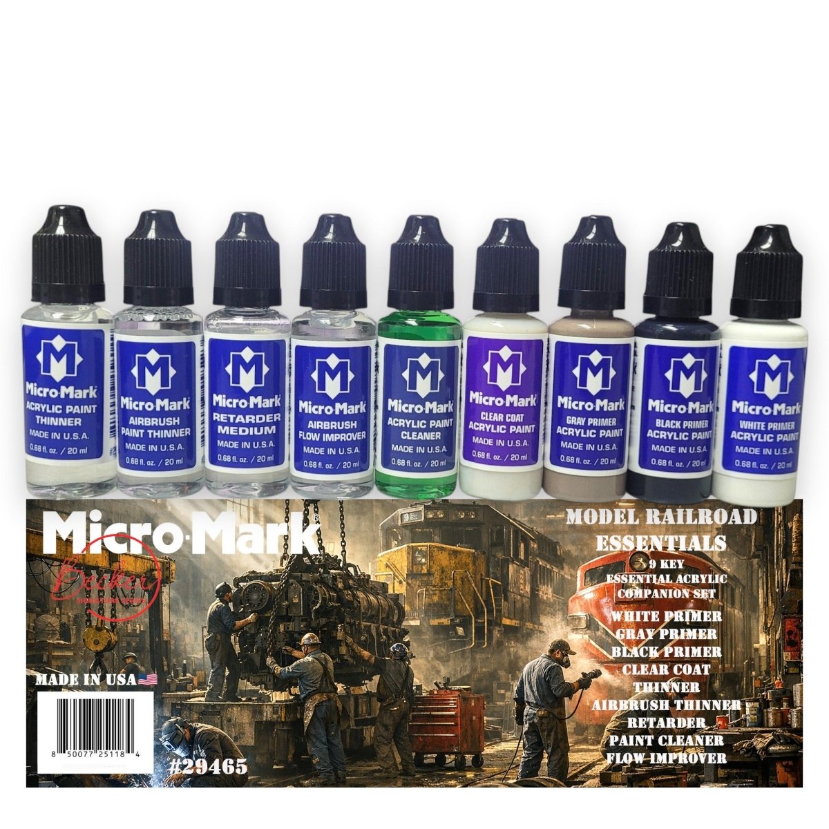 Paint Framework Essentials Acrylic Paint Set | Model & Miniatures Paint Kit | Micro-Mark