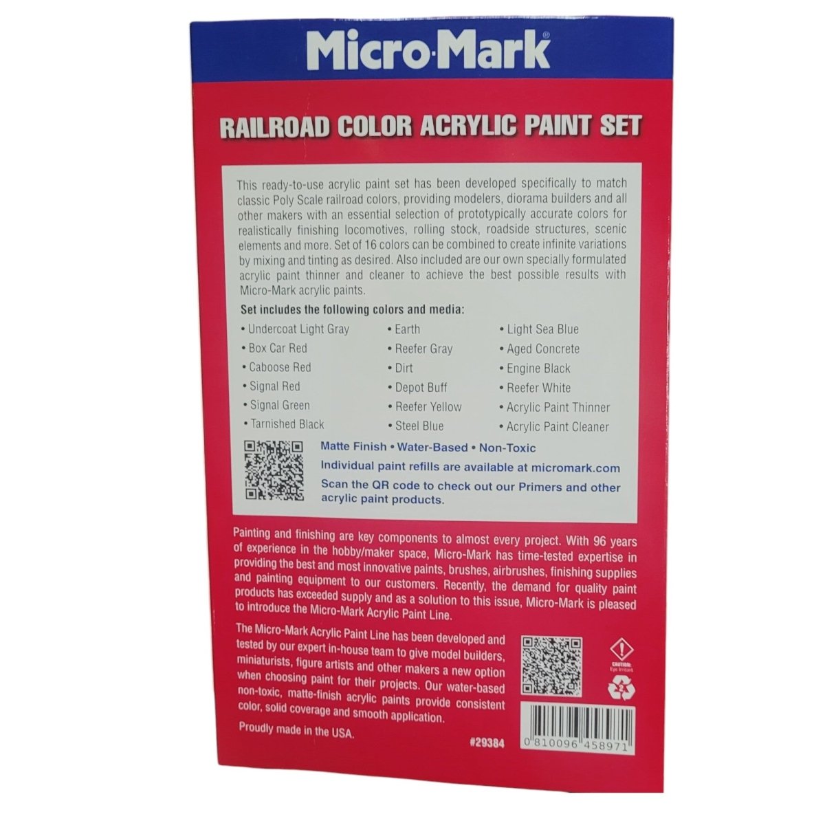 Model Master Rail Color Micro-Mark Railroad Paint Set | Polyscale Color Matches
