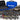 Micro-Mark model paint kit featuring a blue hard carrying case, an open foam-lined case, numerous small bottles of acrylic paint in various colors, and a small military tank model on a white background.