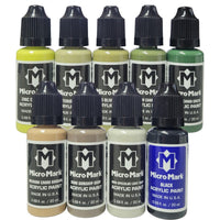 Micro-Mark USAF 1950-Modern Ground Camo Acrylic Paint Set, 9pc
