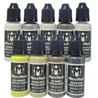 Micro - Mark USAF 1950 - Modern Sky Camo Acrylic Paint Set, 9pc