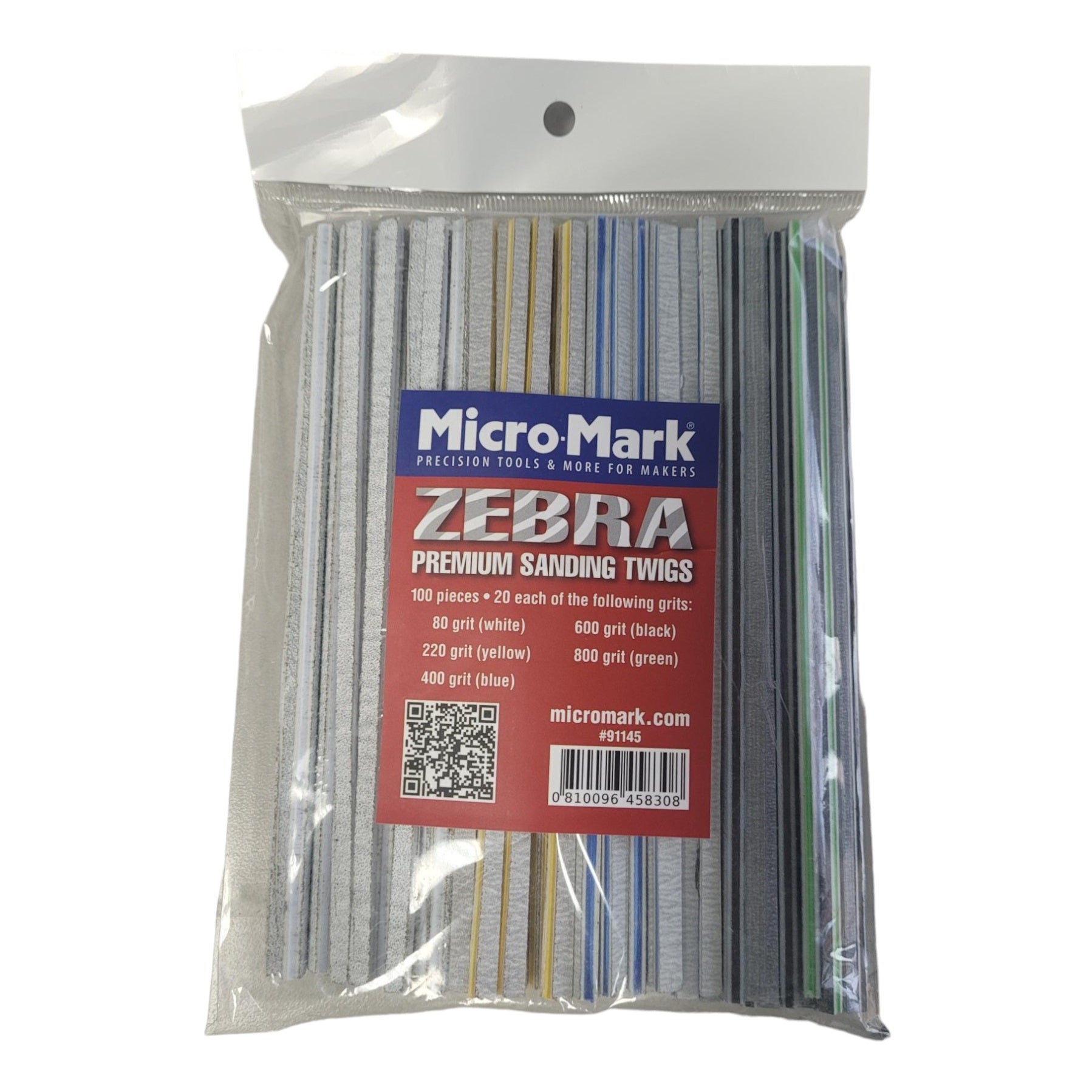 Micro - Mark Zebra Premium Sanding Twigs 100 Pieces