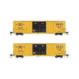 Micro-Trains® TTX 60' High Cube Box Car w/Double Plug Doors 2-Car Runner Pack, N Scale