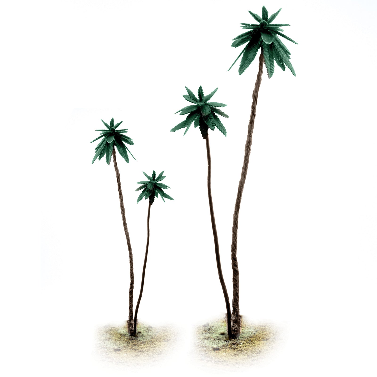 Microform Model's 5 1/2 Inch Paintable Scaled Metal Palm Trees 3pk