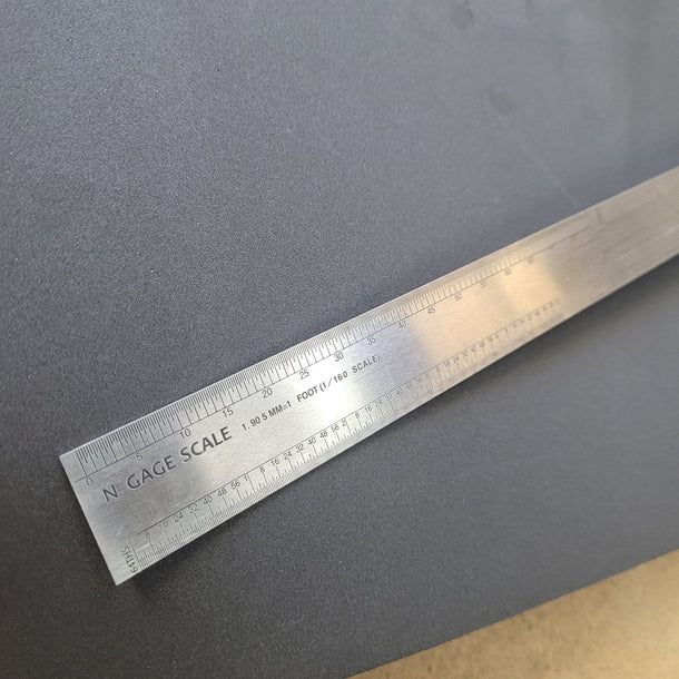 N Scale Ruler Model Inches HO/N/O Gauge Scale Ruler | Model Railroad Scale Rule | Micro-Mark