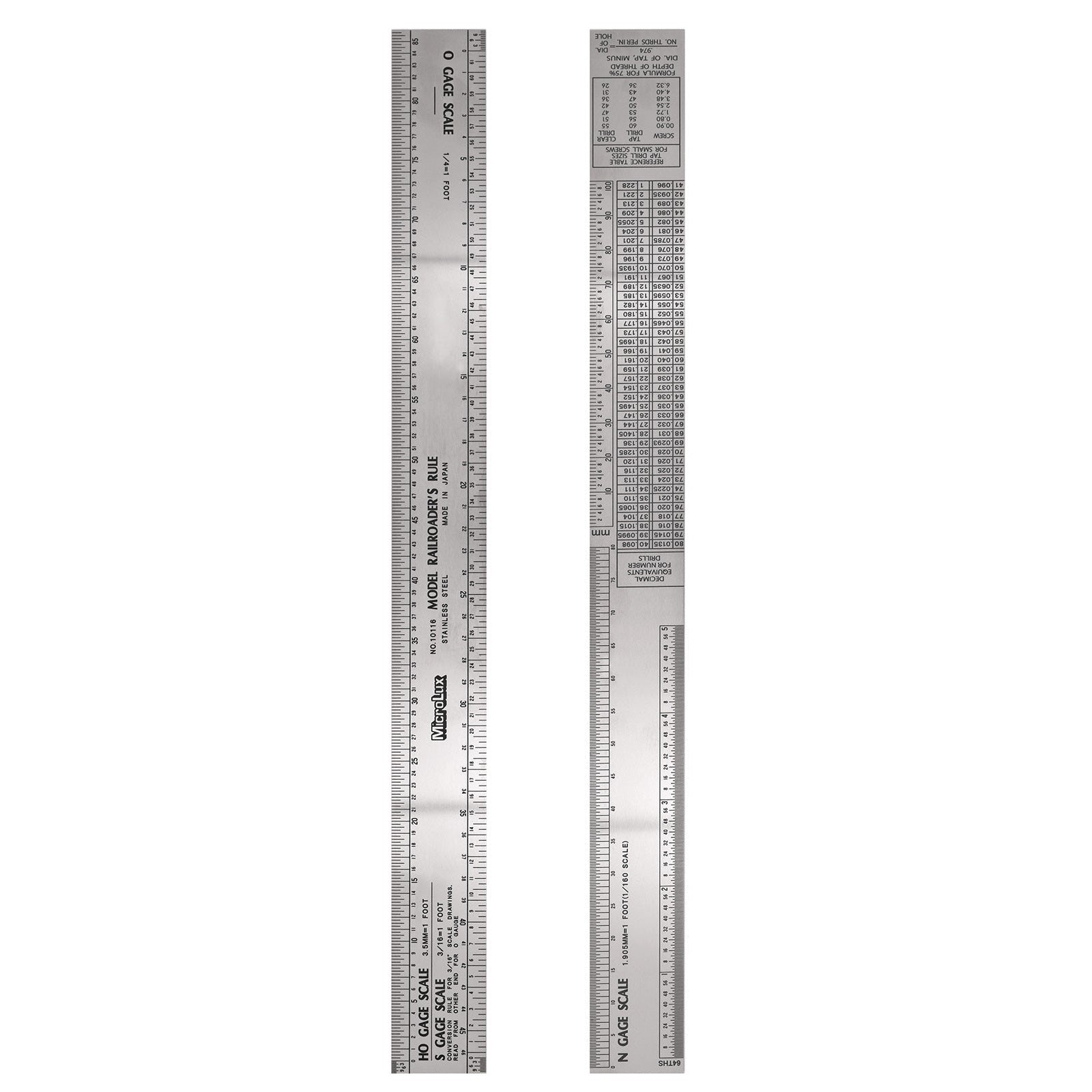 HO/N/O Gauge Scale Ruler | Model Railroad Scale Rule | Micro-Mark