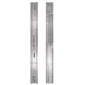 12 Inch Stainless Steel Model Railroader's Ruler (for HO, O, N, S Scale)