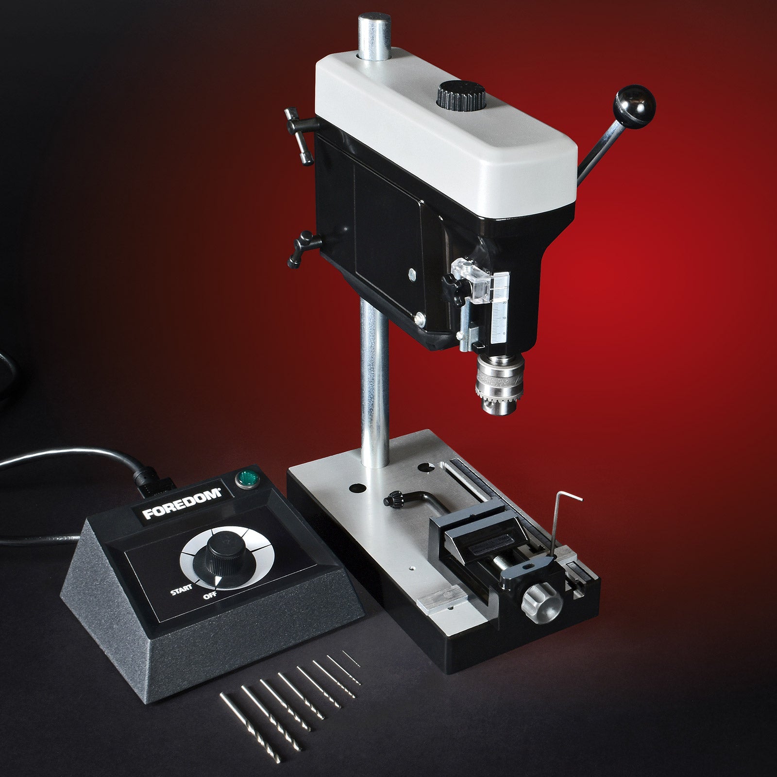 MicroLux® Variable Speed Mini Drill Press Super Value Package