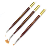 Micron Paint Brush Set No. 4 (includes Bent Liner 15/0, Fan Blende r 3/0, Shader Flat 2/0)