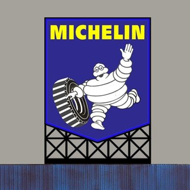 Miller Engineering Michelin® Neon Billboard - N/HO Scale - Micro - Mark Scenery