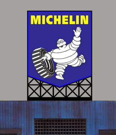 Miller Engineering Michelin® Neon Billboard - N/HO Scale