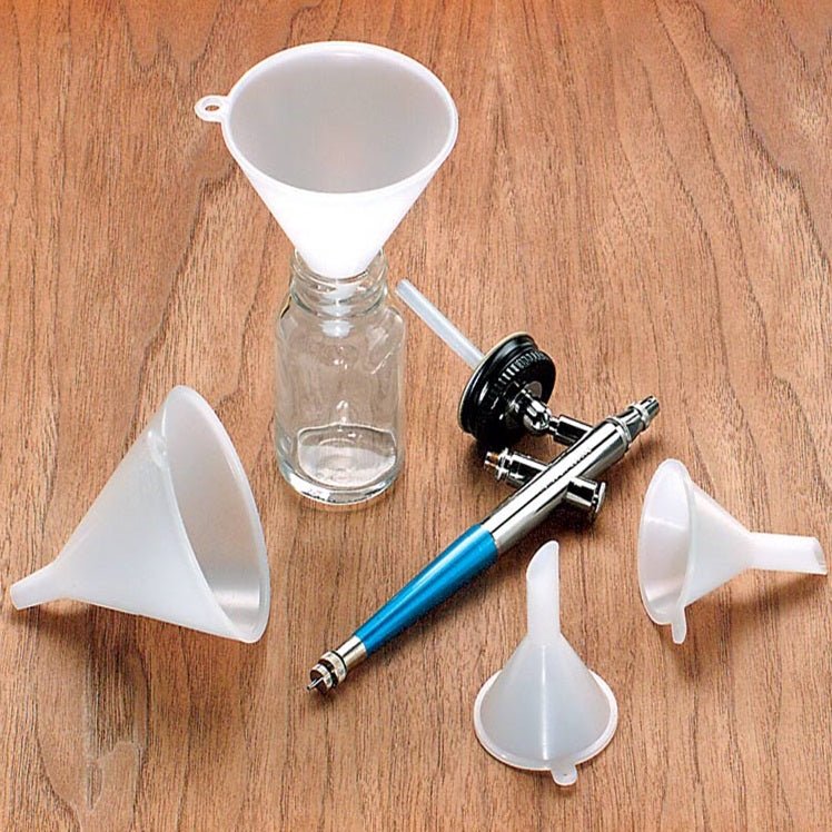 Mini Handle Funner Small Plastic Funnel Set | Miniature Funnels for Hobby Use | Micro-Mark