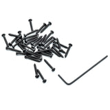 Miniature Hex-Drive Button-Head Screws, #0x3/8", Pack of 40