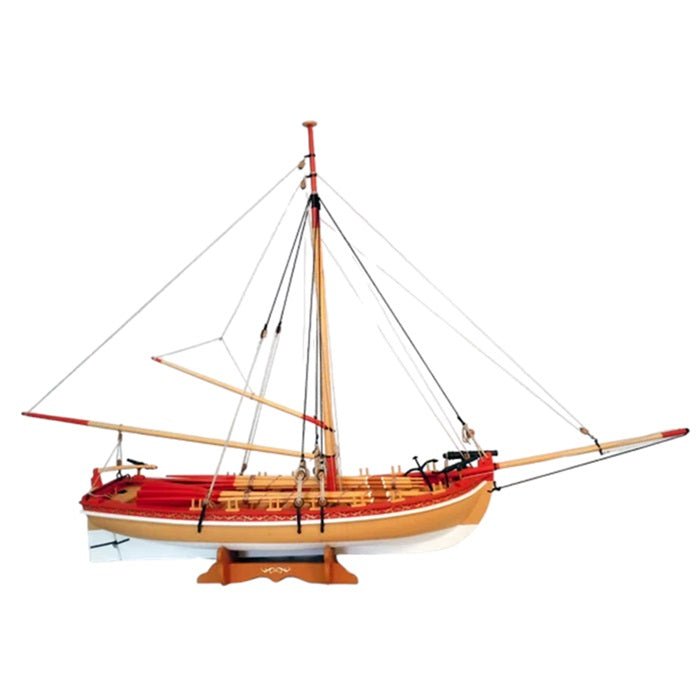 Model Shipways 18th Century Armed Longboat Laser Cut Wood, Metal & Photo - Etched Brass Kit, 1/24 Sca - Micro - Mark Scale Model Kits