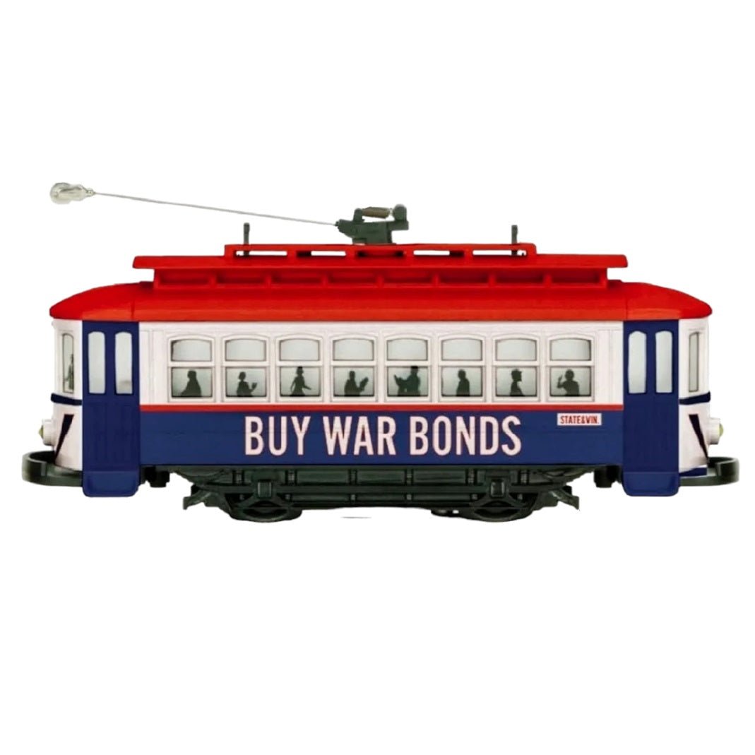 MTH RailKing Bump - n - Go Trolley - War Bonds, O Gauge