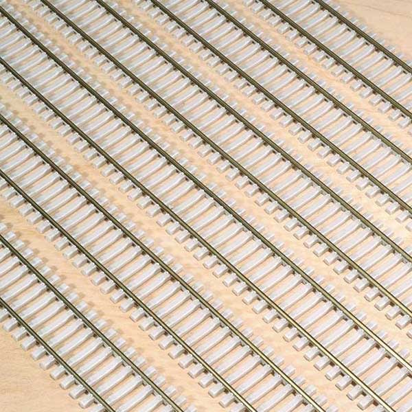 N Scale Code 55 Flex Track with Concrete Ties, Bundle of 6 Pieces - Micro - Mark Track