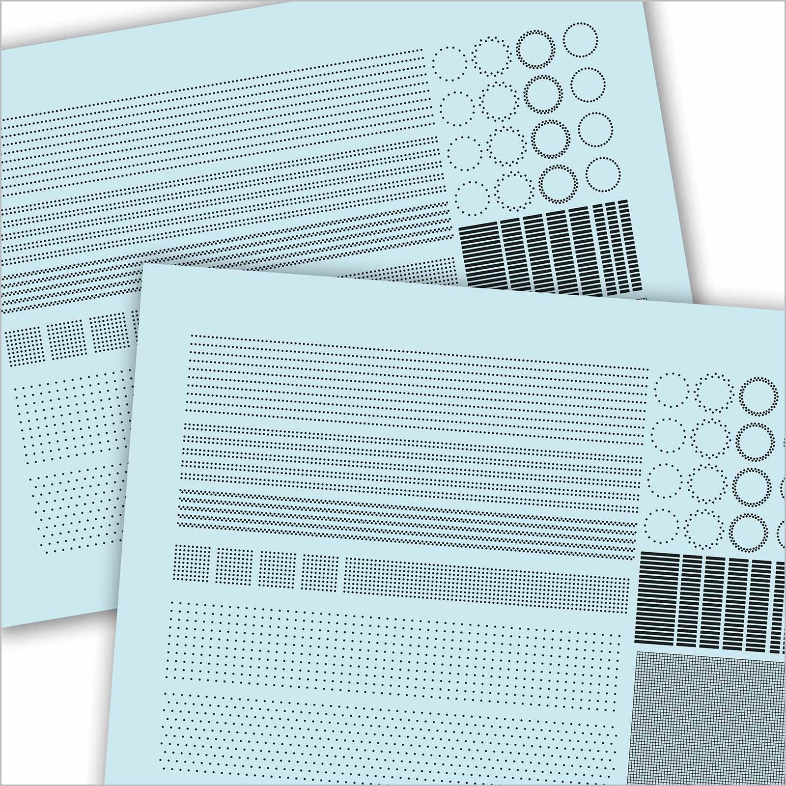 O scale decals with raised 3D rivets and other surface details