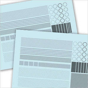 O scale decals with raised 3D rivets and other surface details