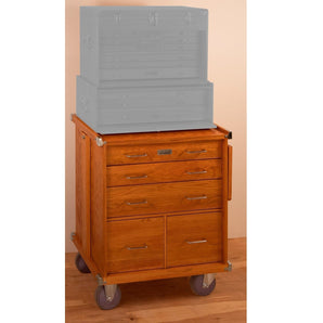 Oak 5 - Drawer Roller Cabinet, Bottom