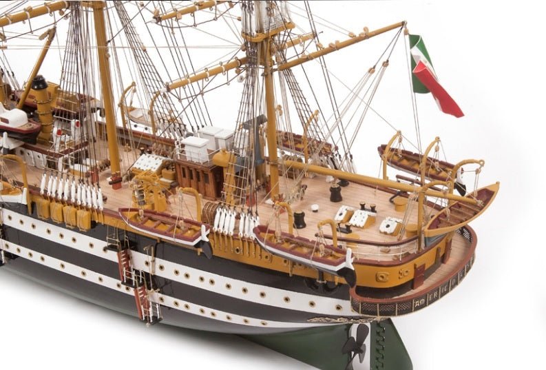 OcCre Amerigo Vespucci Wooden Ship Kit, 1/100 Scale - Micro - Mark Scale Model Kits