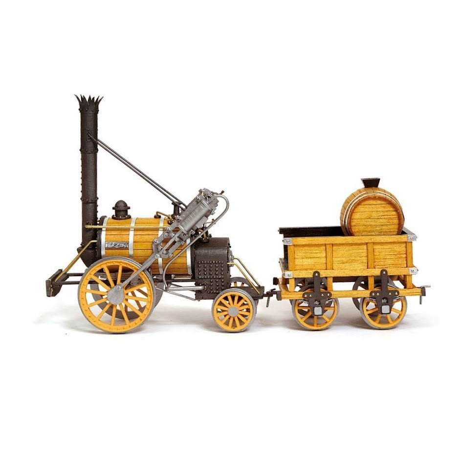 OcCre® "Rocket" Steam Locomotive Wooden Model Kit, 1/24 Scale