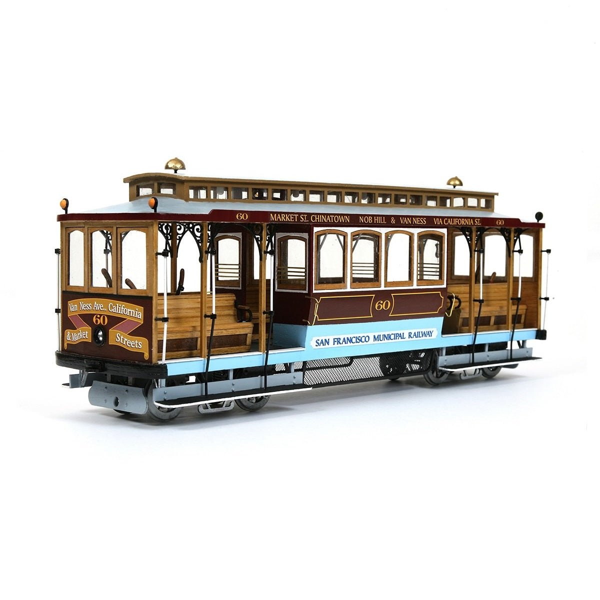 OcCre® San Francisco Cable Car Wooden Model Kit, 1/24 Scale - Micro - Mark Scale Model Kits