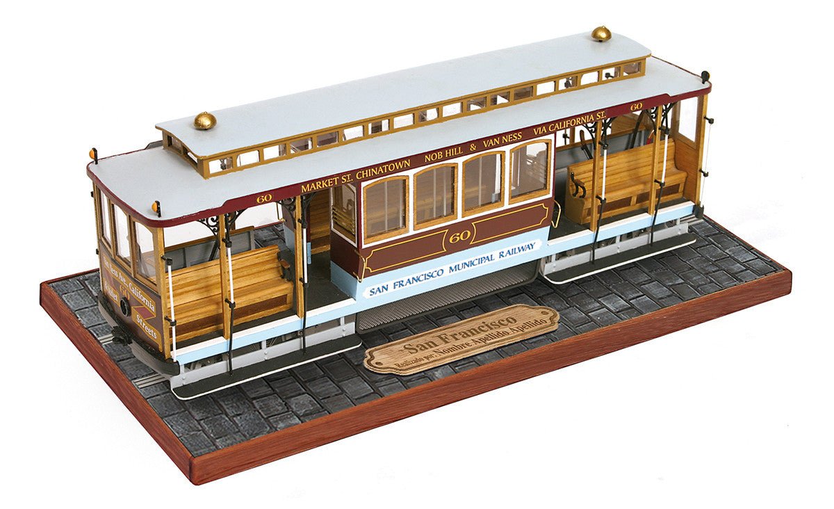 OcCre® San Francisco Cable Car Wooden Model Kit, 1/24 Scale - Micro - Mark Scale Model Kits