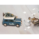 Old Modern Handicrafts, Handmade 1960s Mini Cooper Christmas Car Model Set of 2, Pre - built Model