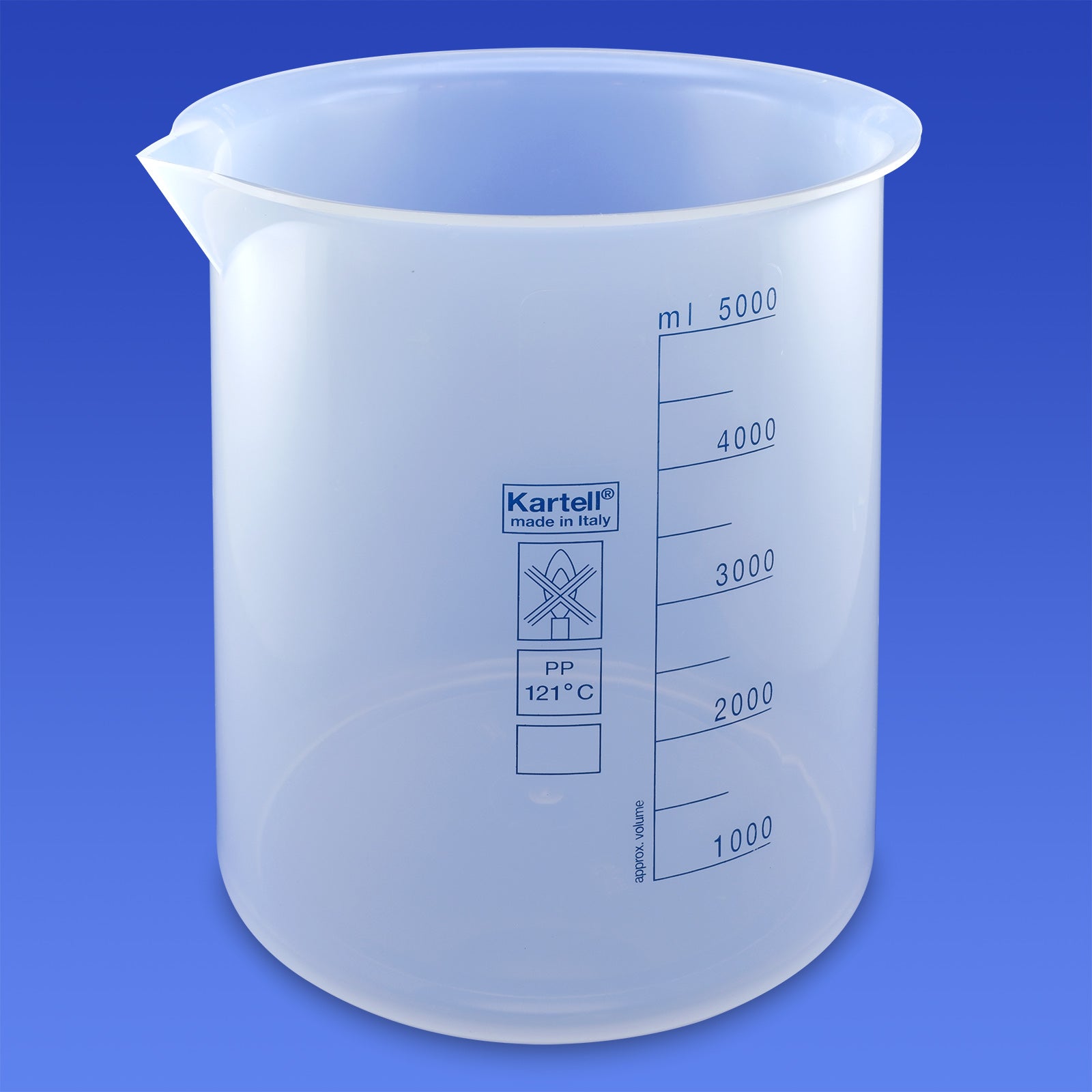 Graduation Beaker Printed Graduations Beaker, 5000 Milliliter (167oz) – Micro-Mark